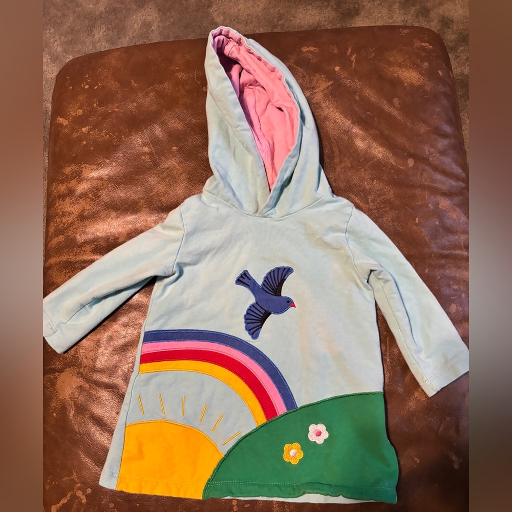 Embroider hoodie cozy and warm thick jersey 3T